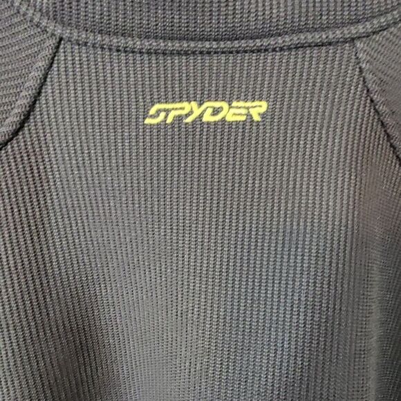 Plus Size Men's Spyder Black & Green Sweater - Picture 3 of 11